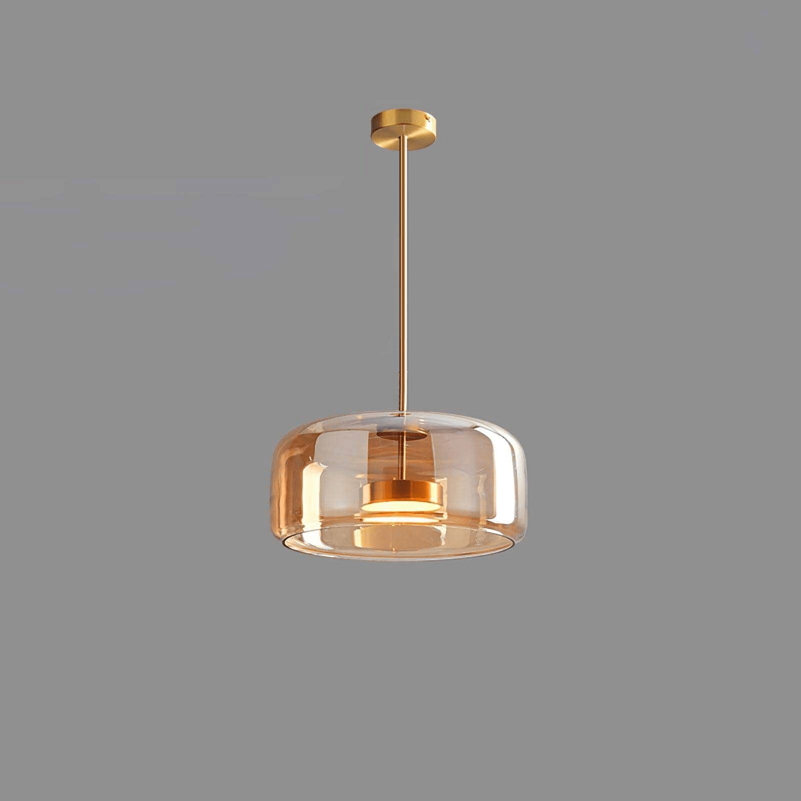 Metro Sphere Glass Pendant Lamp Hand-Blown Smoked Glass Modern Kitchen Island Lighting | Faylight