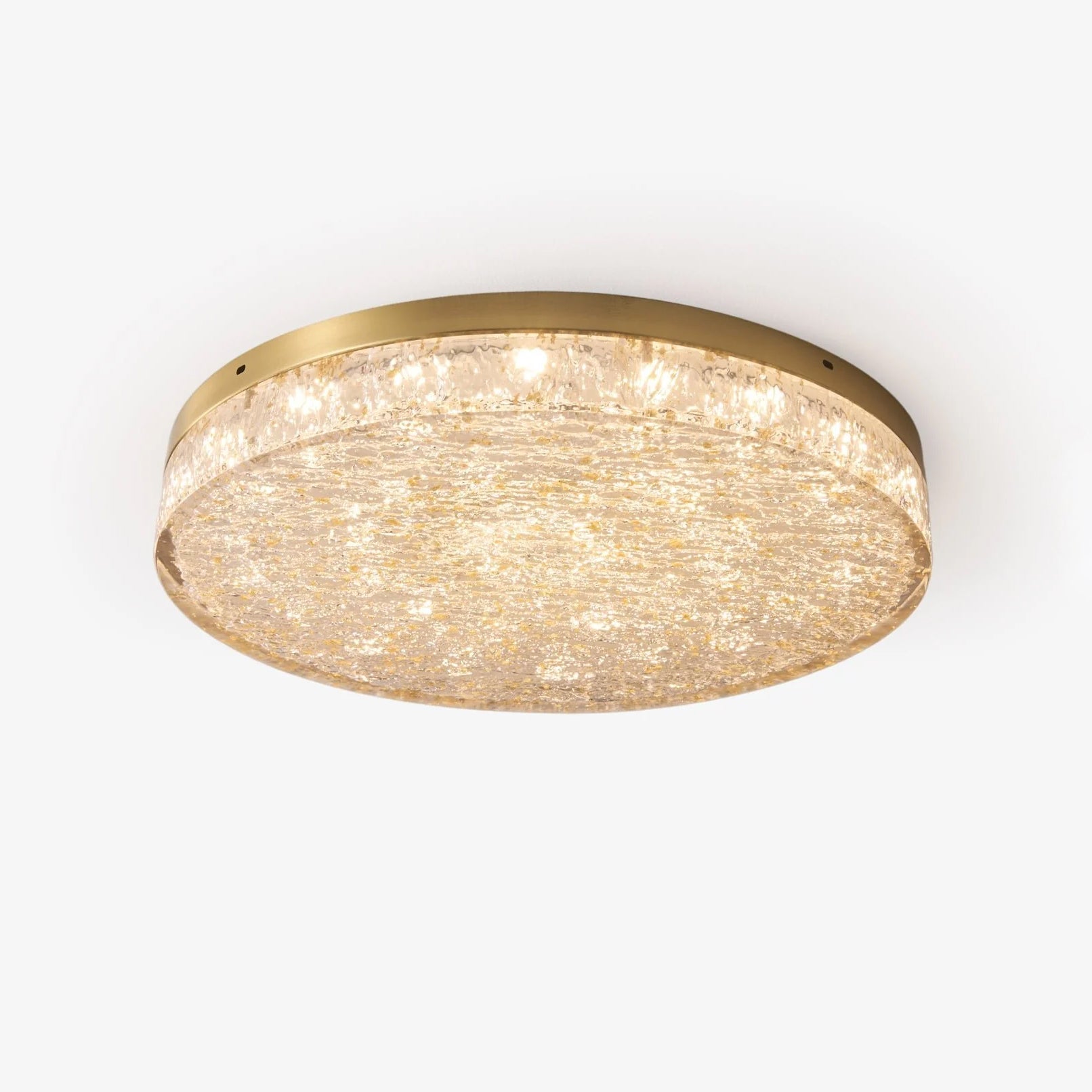 Crystal Core Ceiling Light Resin Brass Flush Mount LED Warm Diffused Living Room Bedroom Dining Room Modern Luxury Ceiling Lamp Layered Light Indoor | Faylight