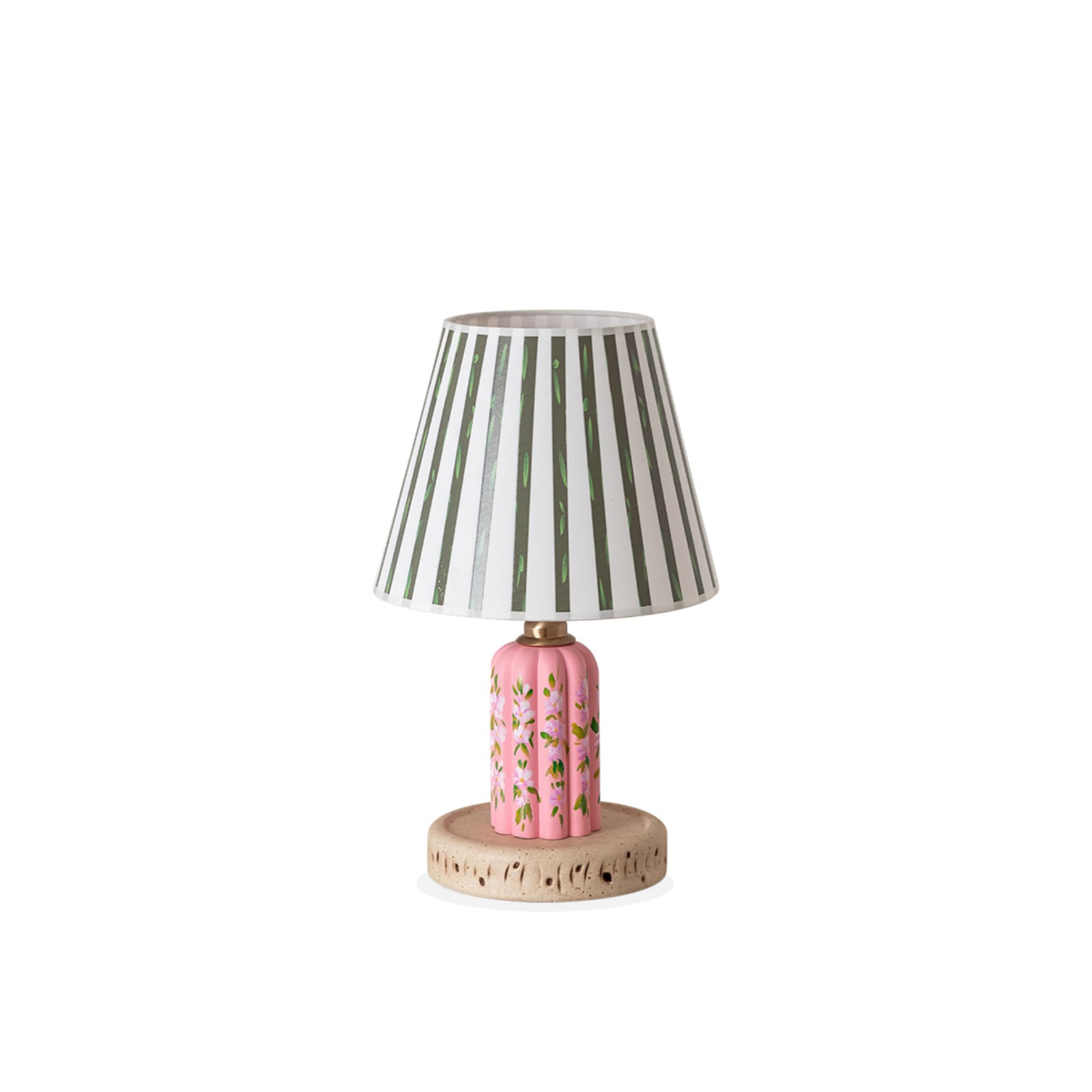 Capybara Ditsy Floral Table Lamp Resin Metal Fibre E27 25cm Bedroom Living Room Bedside Playful Modern | Faylight