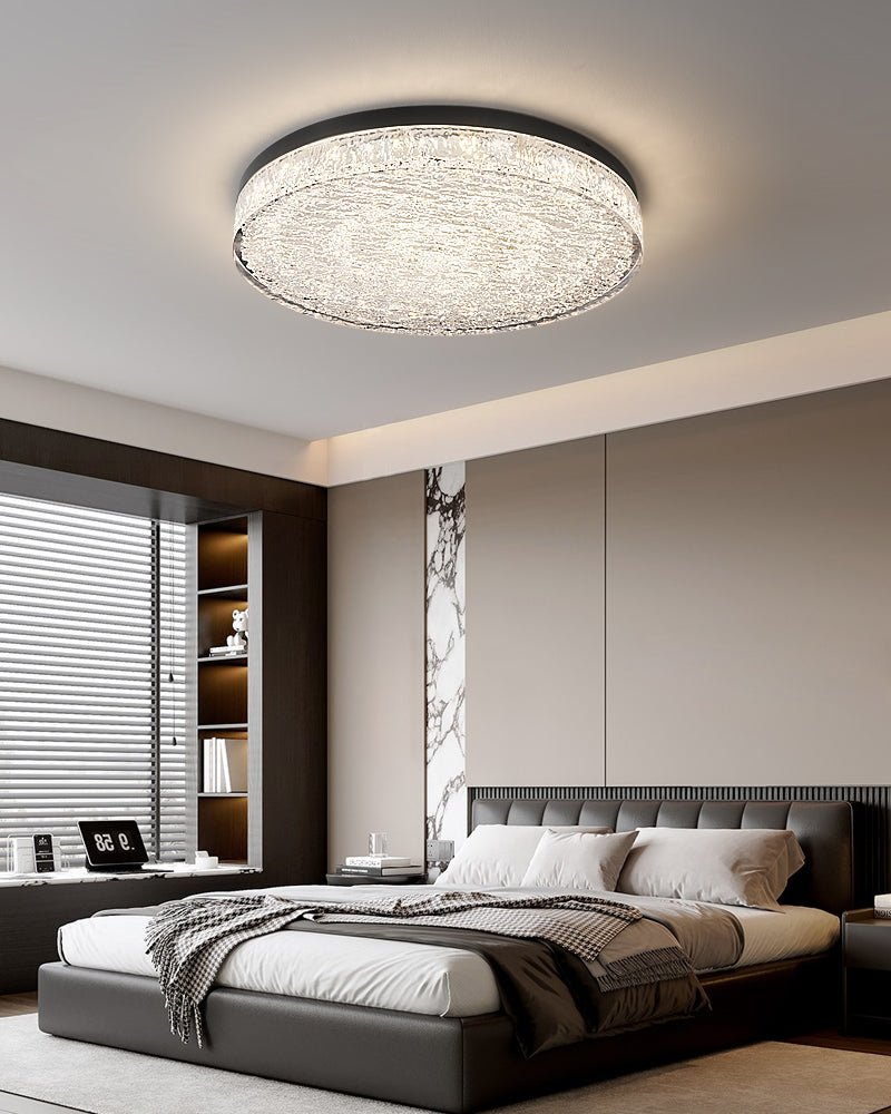 Crystal Core Ceiling Light Resin Brass Flush Mount LED Warm Diffused Living Room Bedroom Dining Room Modern Luxury Ceiling Lamp Layered Light Indoor | Faylight