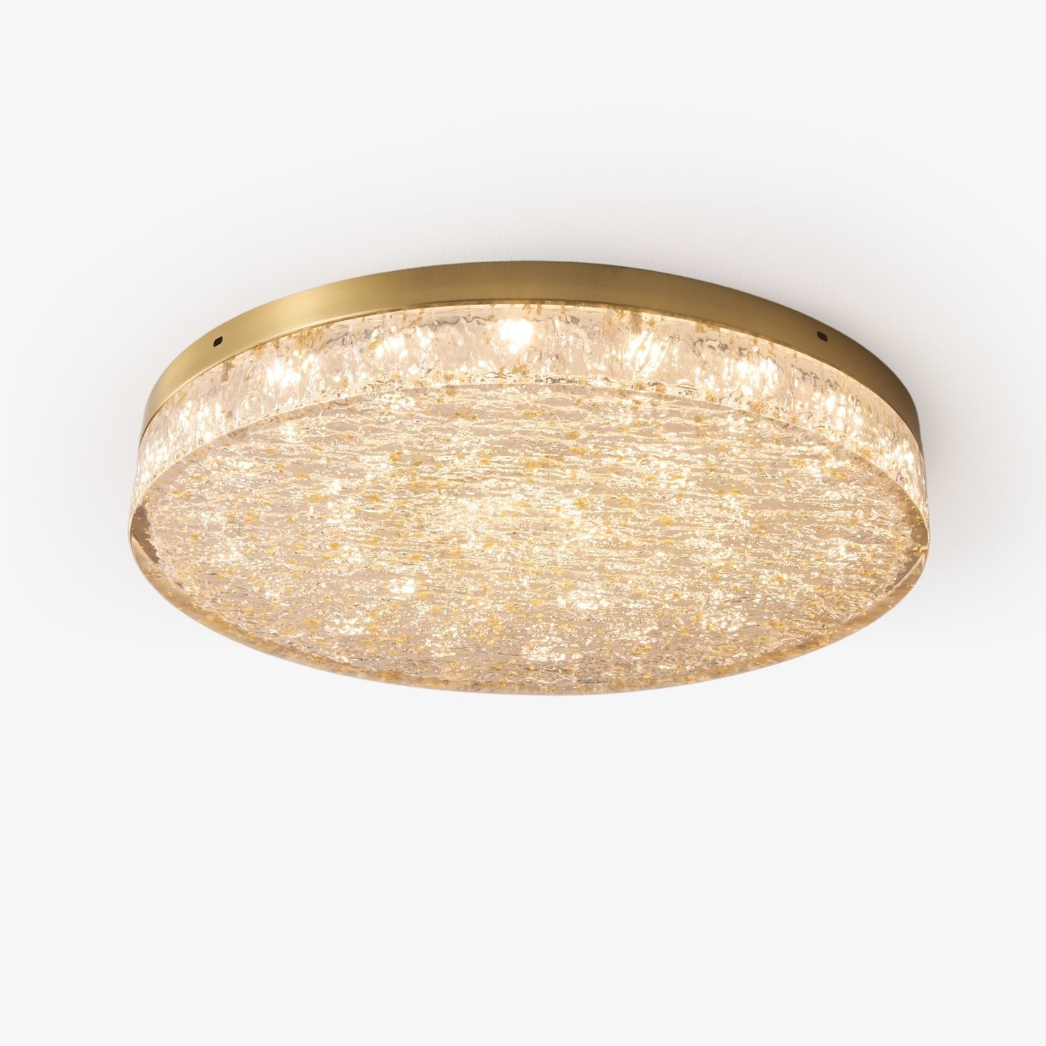 Crystal Core Ceiling Light Resin Brass Flush Mount LED Warm Diffused Living Room Bedroom Dining Room Modern Luxury Ceiling Lamp Layered Light Indoor | Faylight