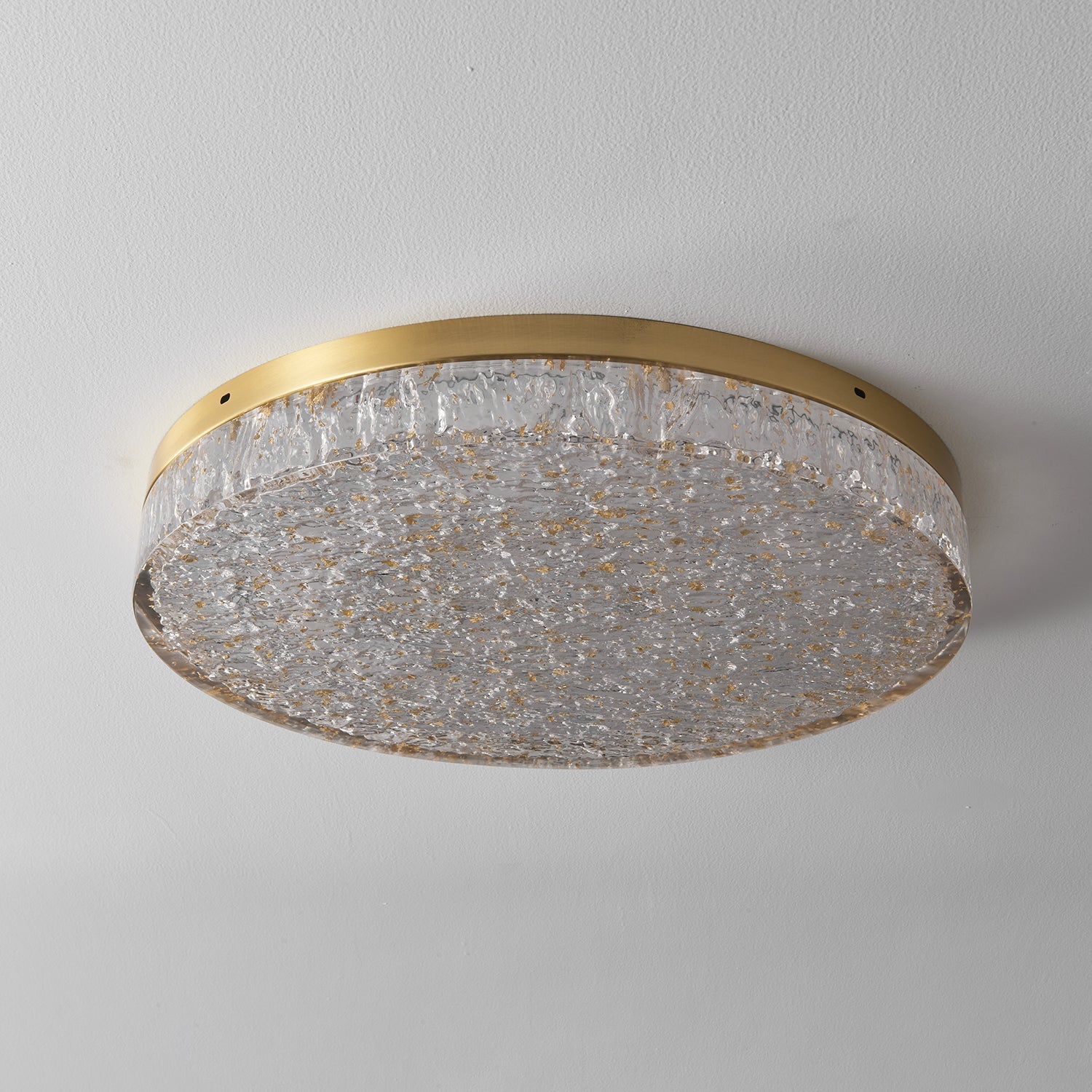 Crystal Core Ceiling Light Resin Brass Flush Mount LED Warm Diffused Living Room Bedroom Dining Room Modern Luxury Ceiling Lamp Layered Light Indoor | Faylight