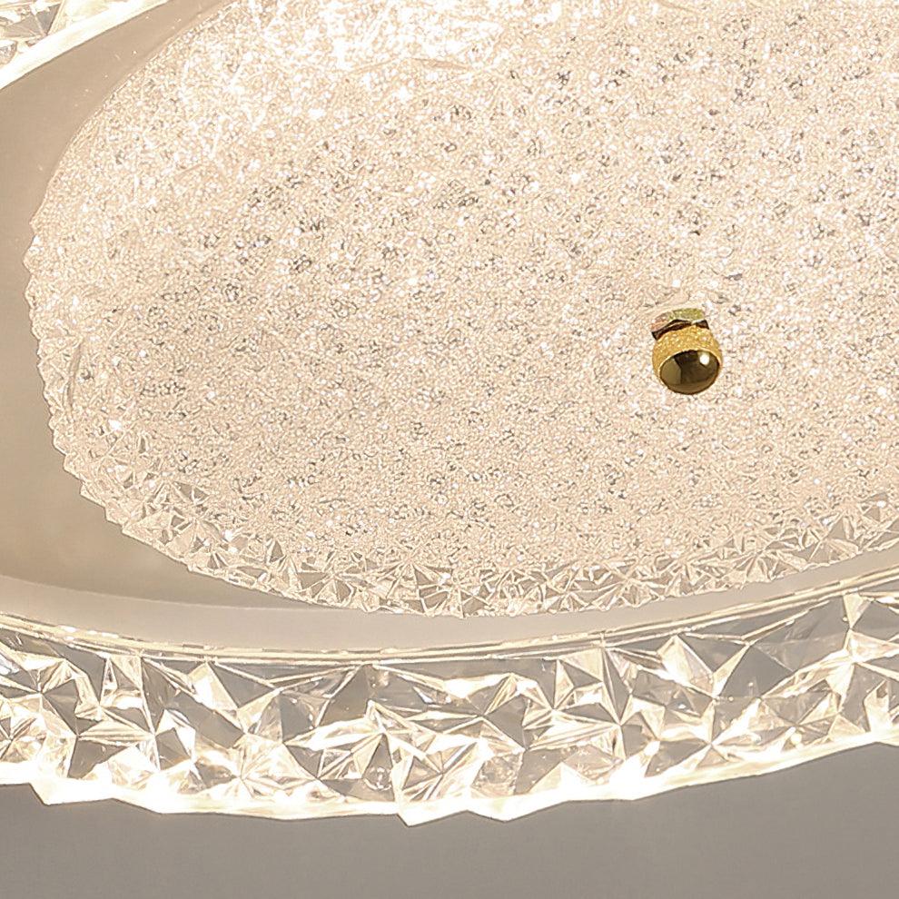 Crystal Embedded Ceiling Light 40W LED Flush Mount White Black Gold | Faylight