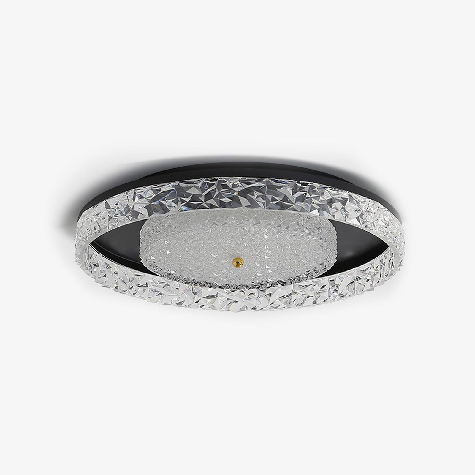 Crystal Embedded Ceiling Light 40W LED Flush Mount White Black Gold | Faylight