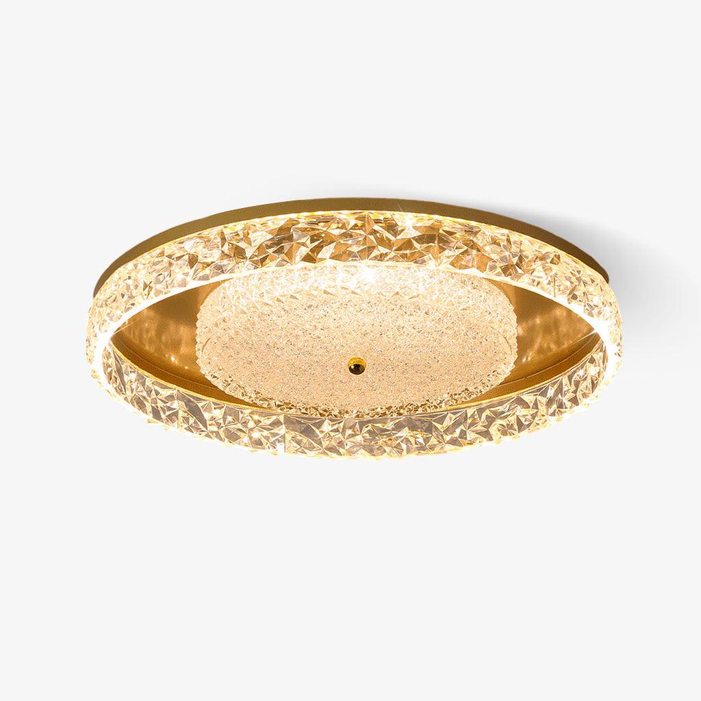 Crystal Embedded Ceiling Light 40W LED Flush Mount White Black Gold | Faylight