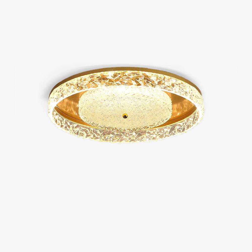 Crystal Embedded Ceiling Light 40W LED Flush Mount White Black Gold | Faylight