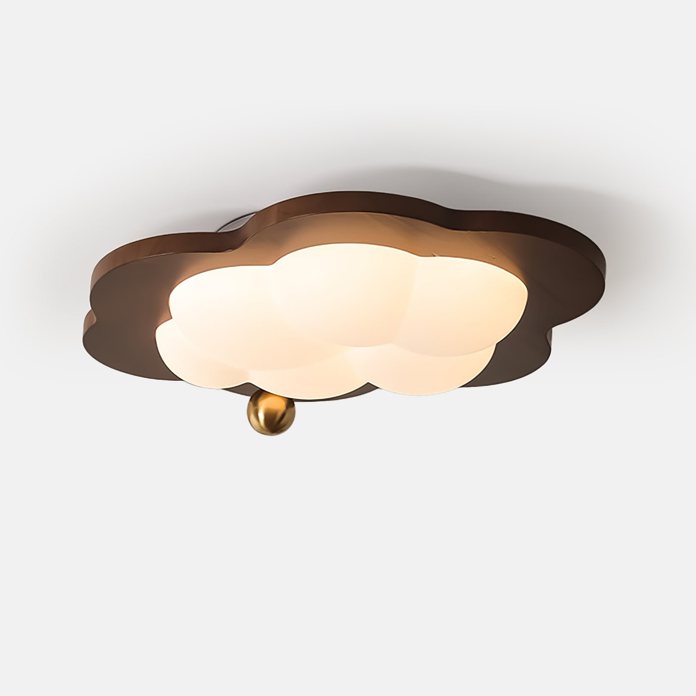 Luminary Dreamscape Ceiling Light Walnut Wood Acrylic Cloud Heart Star Shape LED Bedroom Nursery Children's Room Ambient Glow Flush Mount Dimmable Indoor | Faylight