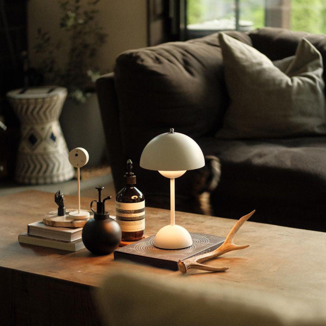Flowerpot Portable Table Lamp Rechargeable LED Cordless Indoor Outdoor | Faylight