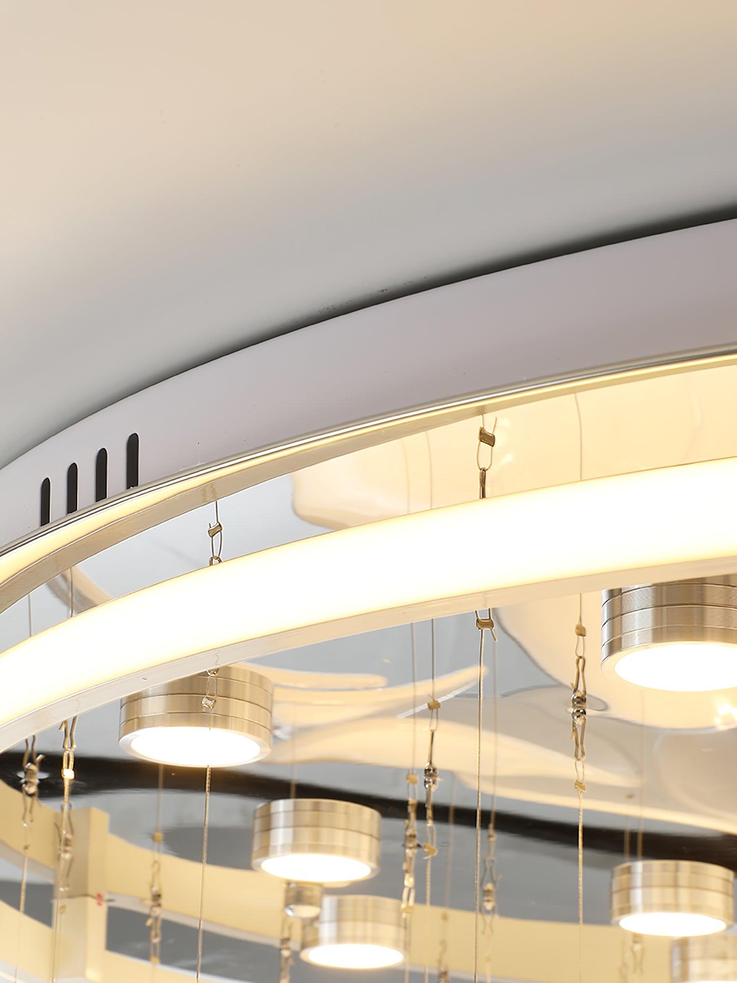 French Radici Petal Ceiling Light Aluminium Glass Flush Mount LED White Living Room Dining Room Bedroom Modern Contemporary Petal Shape Ceiling Lamp Remote Control Dimmable Indoor | Faylight