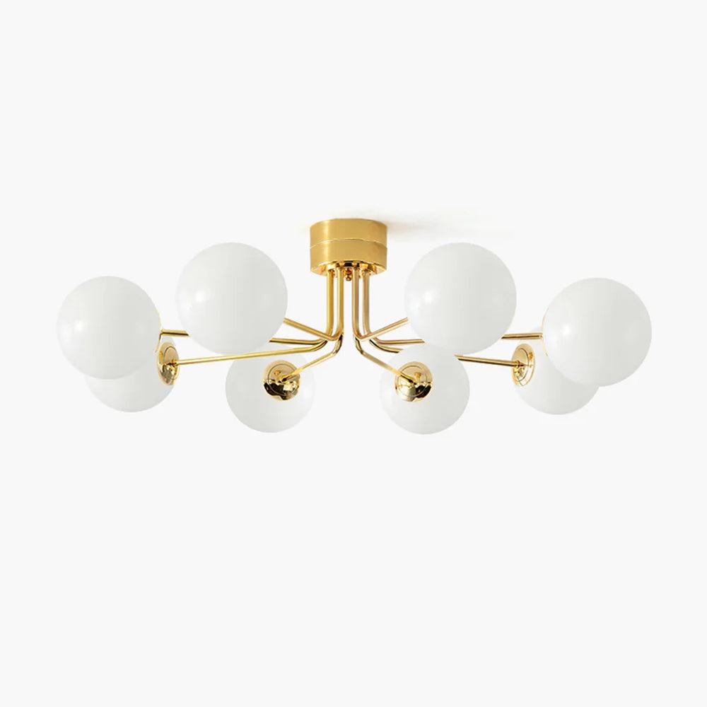 Lanta Ceiling Light Metal Glass Multi-Head Flush Mount Chrome Gold G9 LED Living Room Dining Room Bedroom Modern Luxury Curved Chandelier Statement Lamp Indoor | Faylight