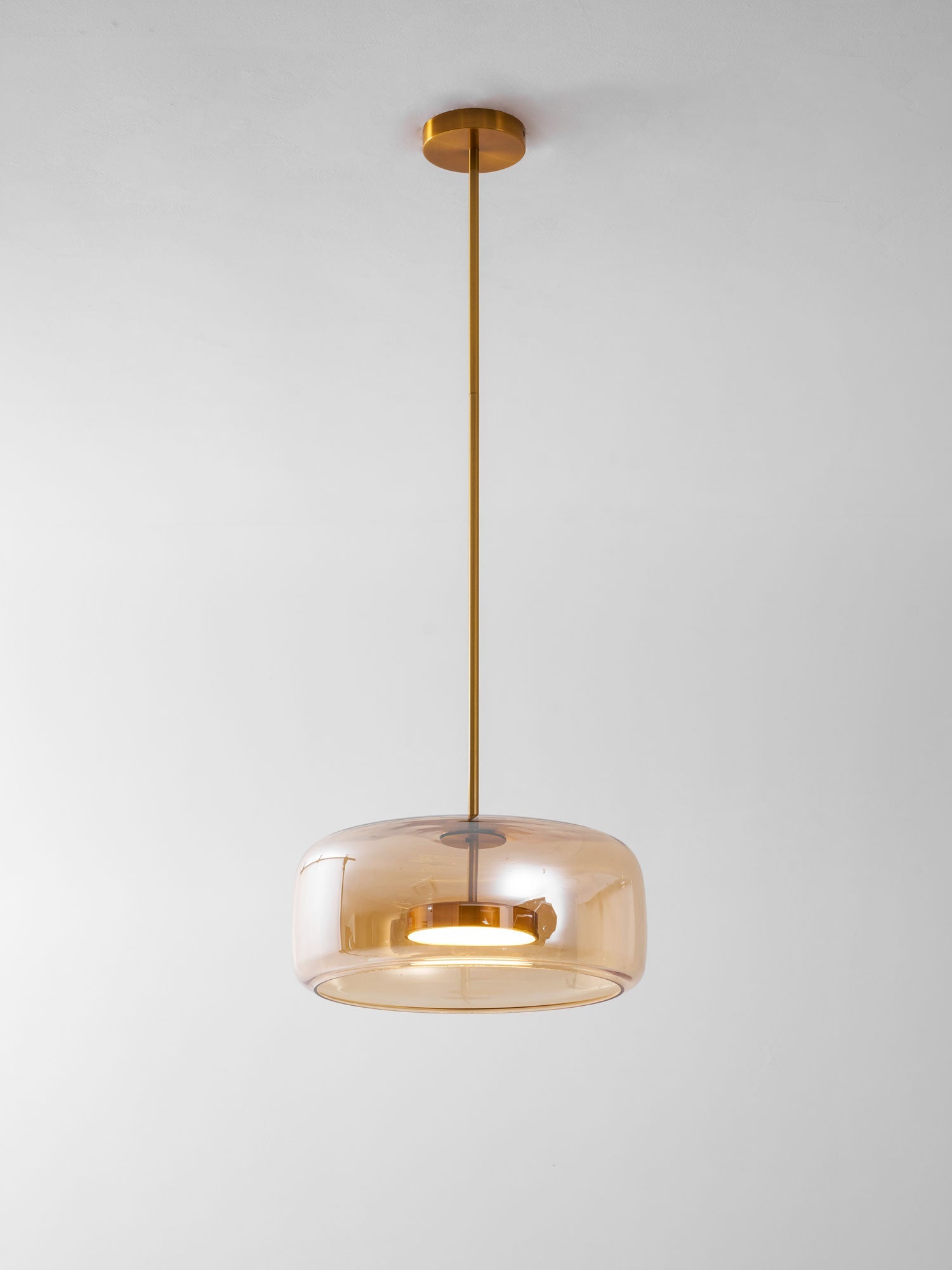 Metro Sphere Glass Pendant Lamp Hand-Blown Smoked Glass Modern Kitchen Island Lighting | Faylight
