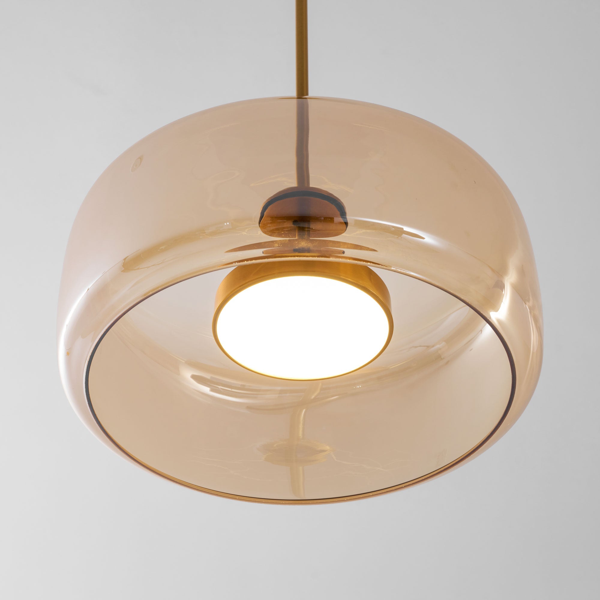 Metro Sphere Glass Pendant Lamp Hand-Blown Smoked Glass Modern Kitchen Island Lighting | Faylight