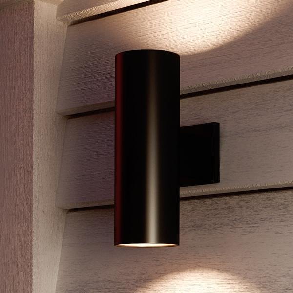 Contemporary Outdoor Wall Light 14H Olde Bronze Modern Sconce | Faylight
