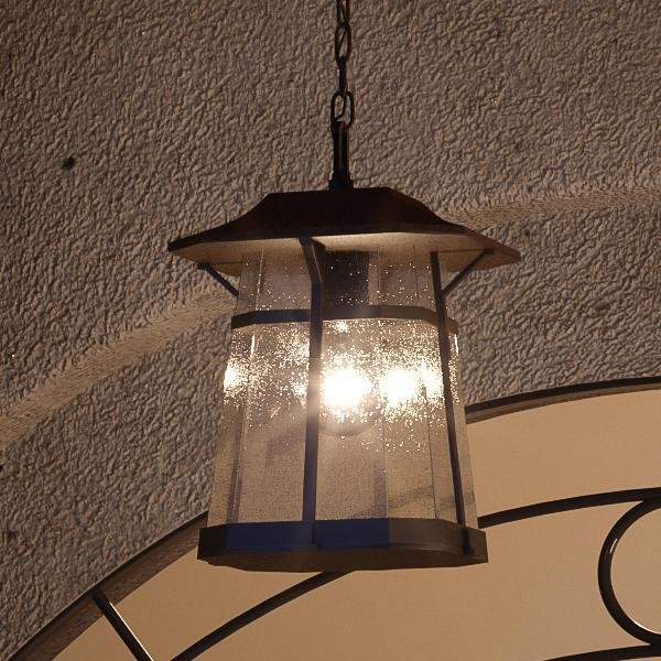 Rustic Outdoor Pendant Light 12.375"H Coffee Bronze | Faylight