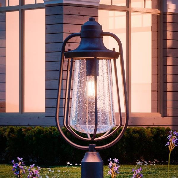 Vintage Outdoor Post Light 23" Estate Bronze Lantern | Faylight