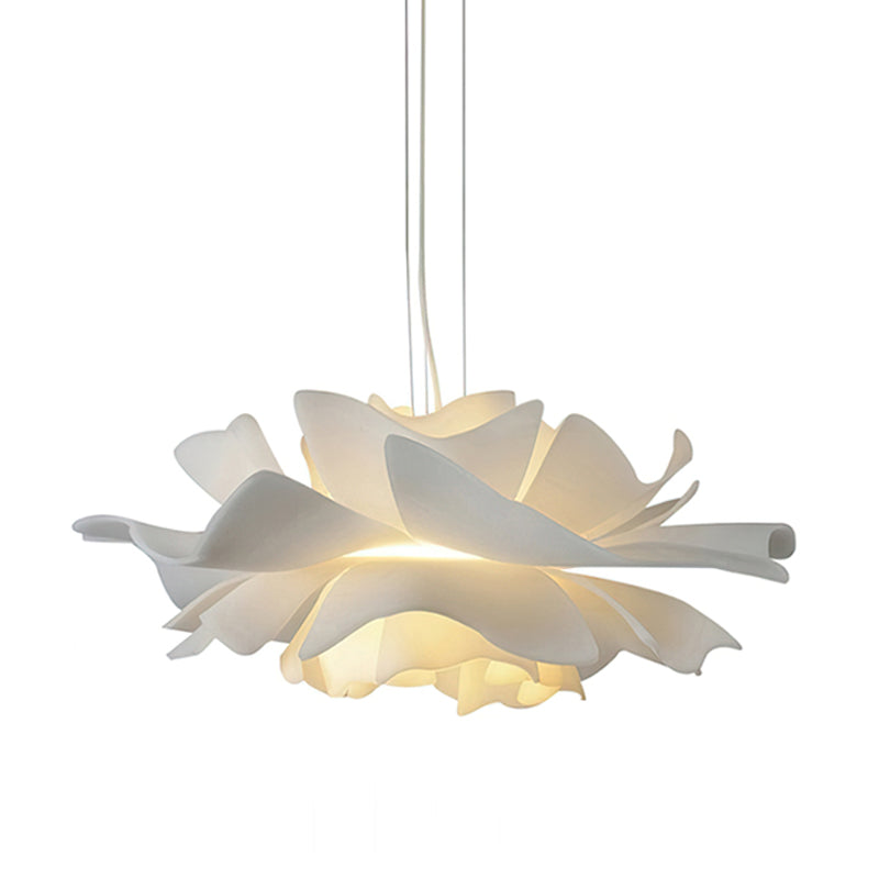 White Lotus Pendant Light Modern Acrylic Sculptural Nordic Dining Room Living Room | Faylight