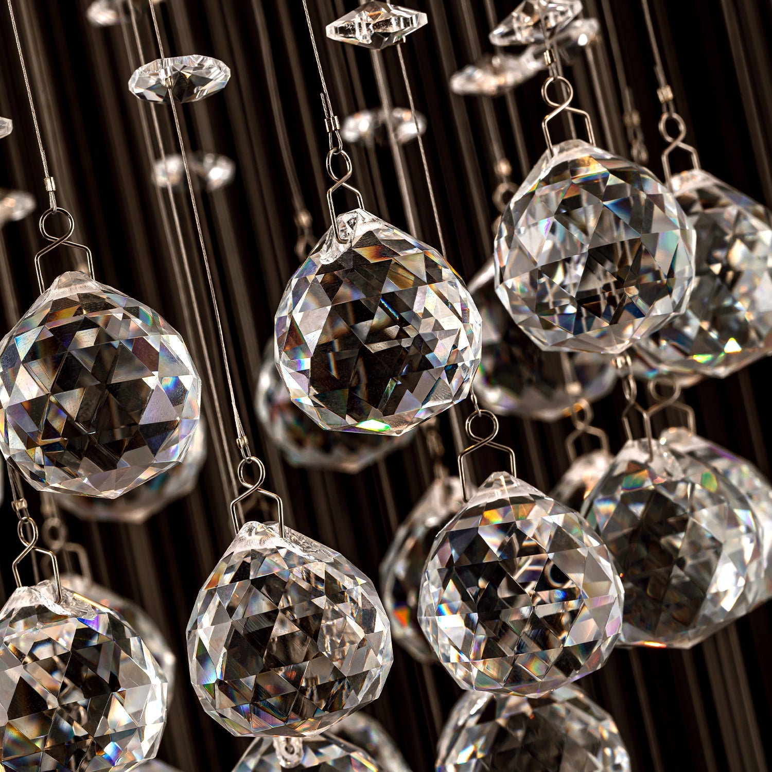Spiral Crystal Chandelier Chrome K9 AAA-Grade Staircase Foyer High Ceiling 13 16 20 Lights Modern Luxury Raindrop Pendant Light | Faylight