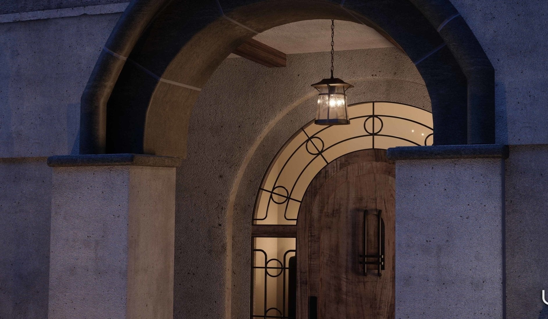 Rustic Outdoor Pendant Light 12.375"H Coffee Bronze | Faylight