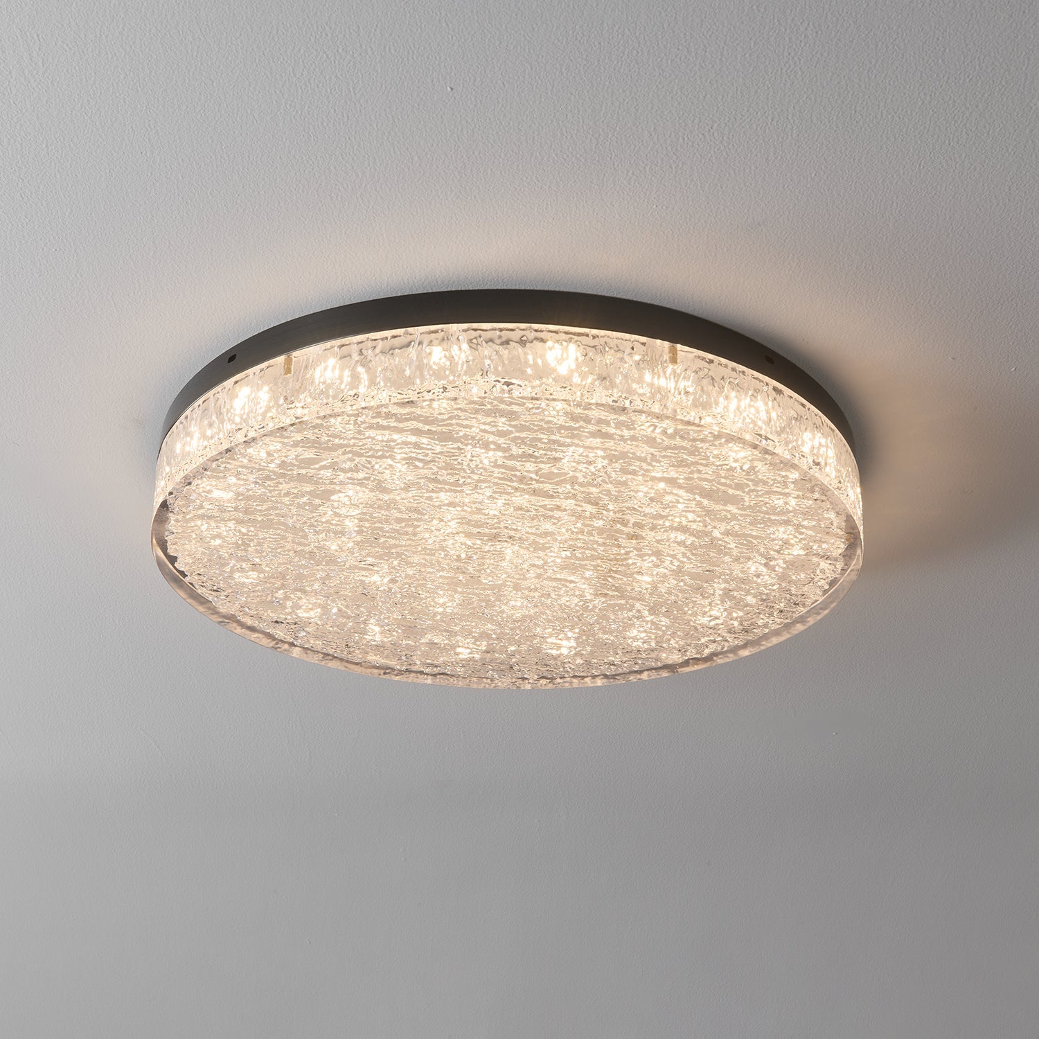 Crystal Core Ceiling Light Resin Brass Flush Mount LED Warm Diffused Living Room Bedroom Dining Room Modern Luxury Ceiling Lamp Layered Light Indoor | Faylight