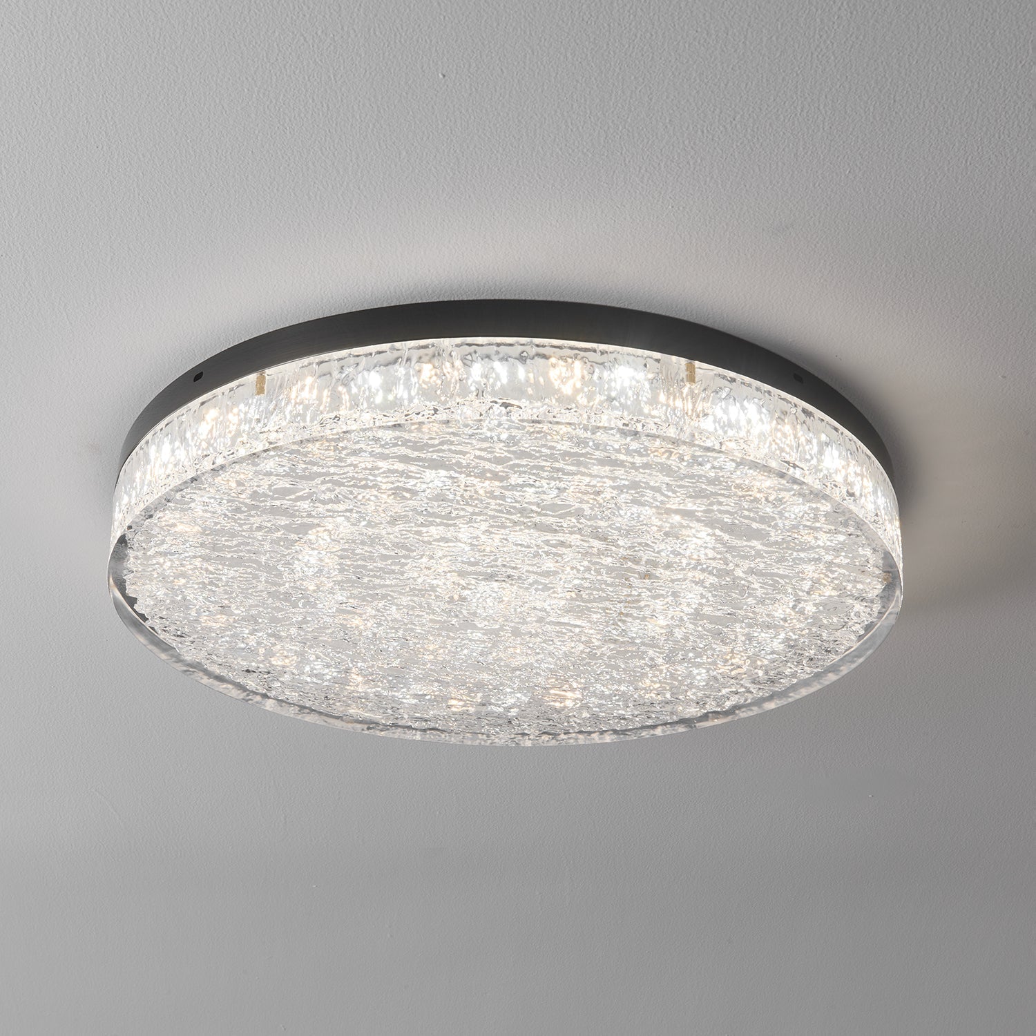 Crystal Core Ceiling Light Resin Brass Flush Mount LED Warm Diffused Living Room Bedroom Dining Room Modern Luxury Ceiling Lamp Layered Light Indoor | Faylight