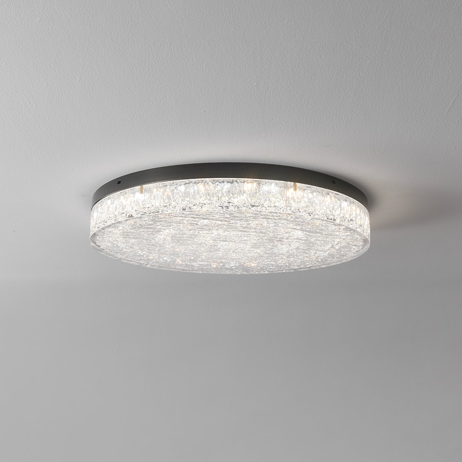 Crystal Core Ceiling Light Resin Brass Flush Mount LED Warm Diffused Living Room Bedroom Dining Room Modern Luxury Ceiling Lamp Layered Light Indoor | Faylight