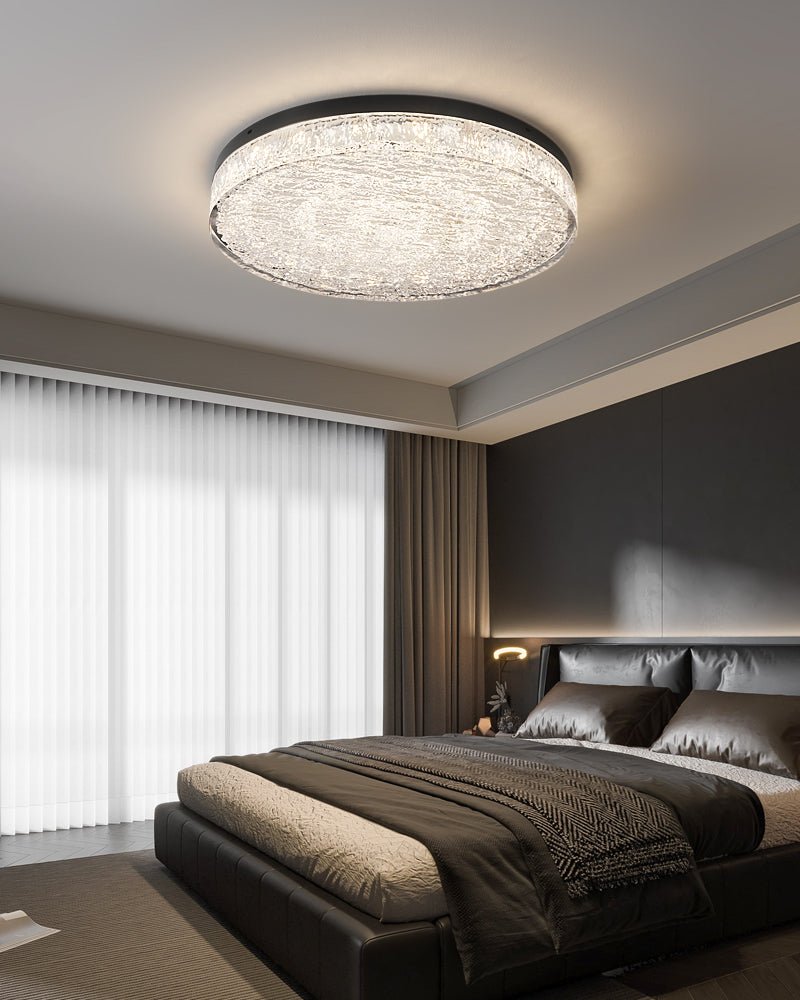 Crystal Core Ceiling Light Resin Brass Flush Mount LED Warm Diffused Living Room Bedroom Dining Room Modern Luxury Ceiling Lamp Layered Light Indoor | Faylight