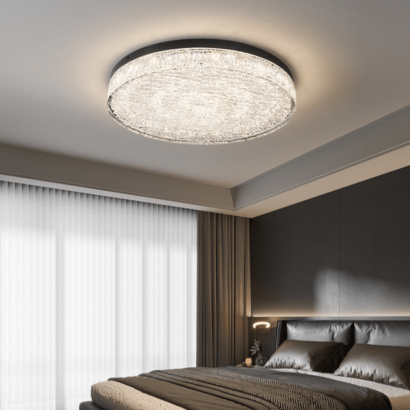 Crystal Core Ceiling Light Resin Brass Flush Mount LED Warm Diffused Living Room Bedroom Dining Room Modern Luxury Ceiling Lamp Layered Light Indoor | Faylight