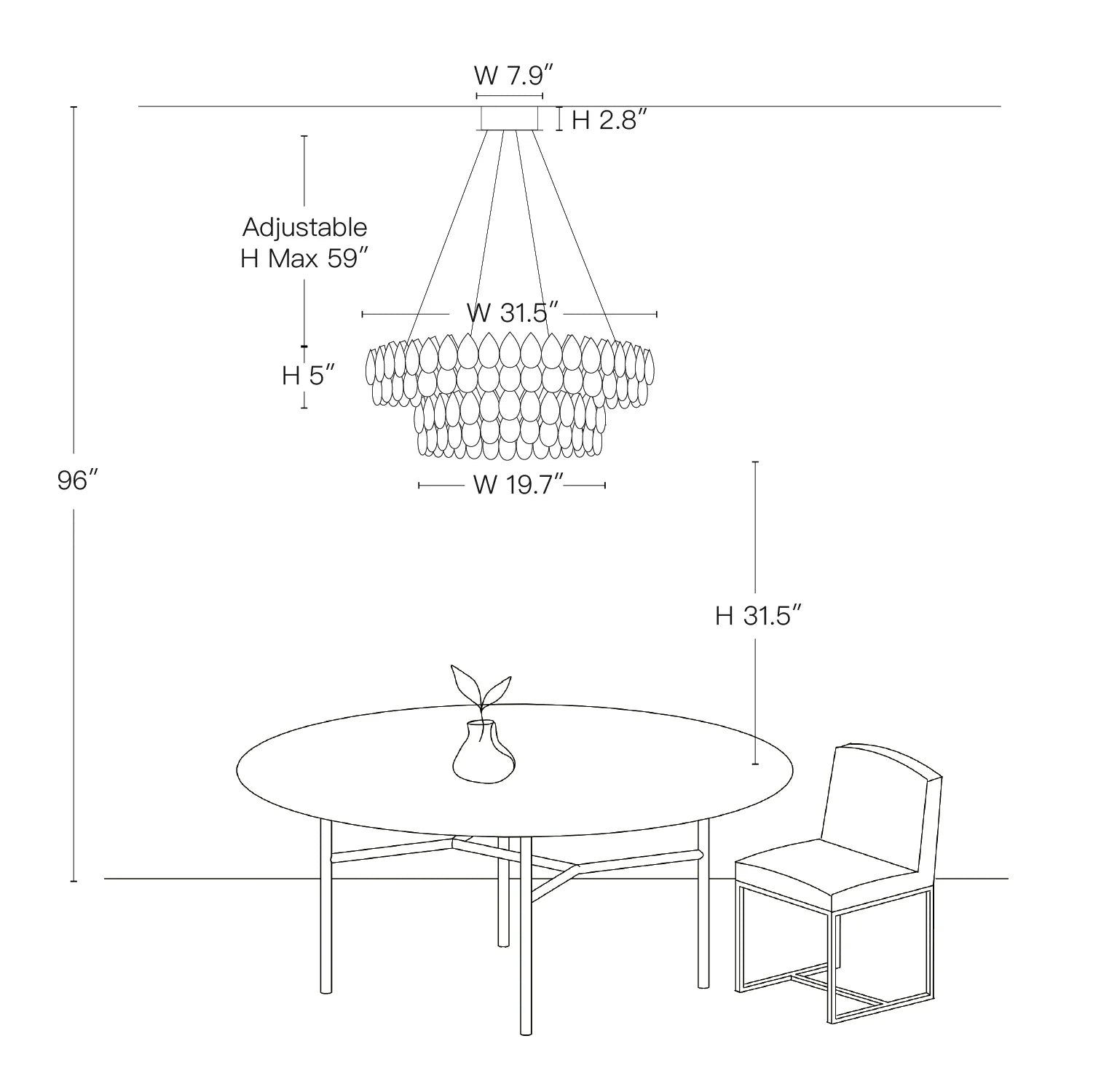 Double-Layer Water Drop Crystal Chandelier Chrome LED Living Room Dining Room Bedroom Two Ring Modern Luxury Pendant Light | Faylight