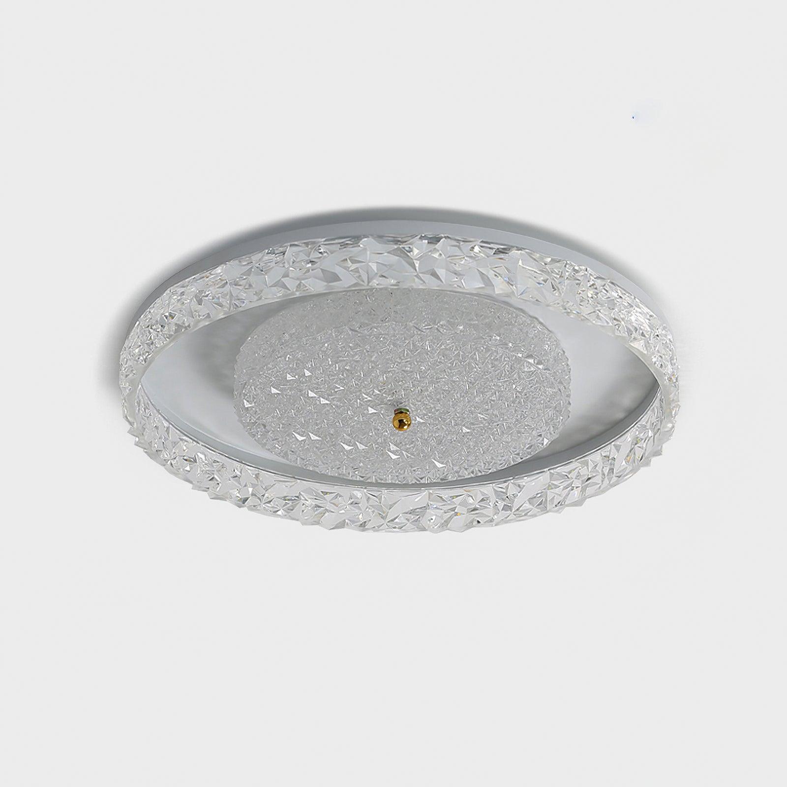 Crystal Embedded Ceiling Light 40W LED Flush Mount White Black Gold | Faylight
