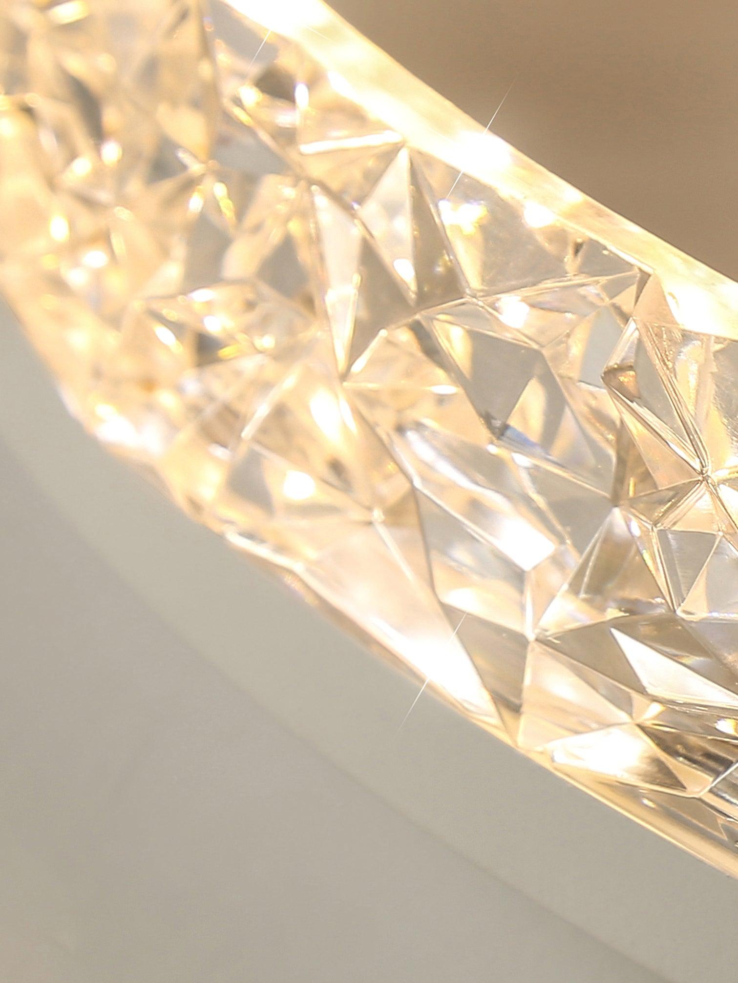 Crystal Embedded Ceiling Light 40W LED Flush Mount White Black Gold | Faylight