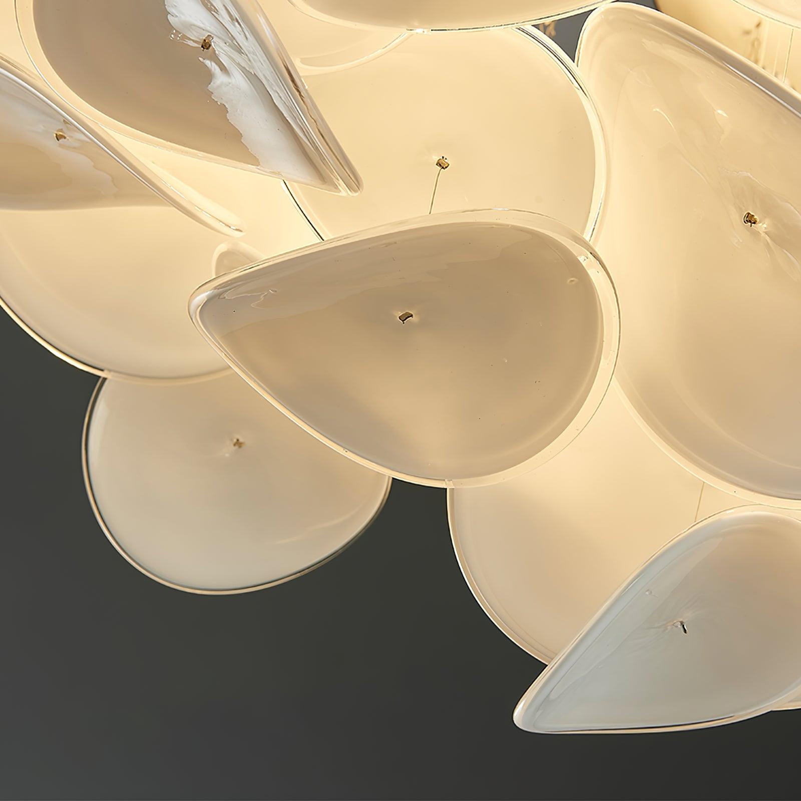 French Radici Petal Ceiling Light Aluminium Glass Flush Mount LED White Living Room Dining Room Bedroom Modern Contemporary Petal Shape Ceiling Lamp Remote Control Dimmable Indoor | Faylight