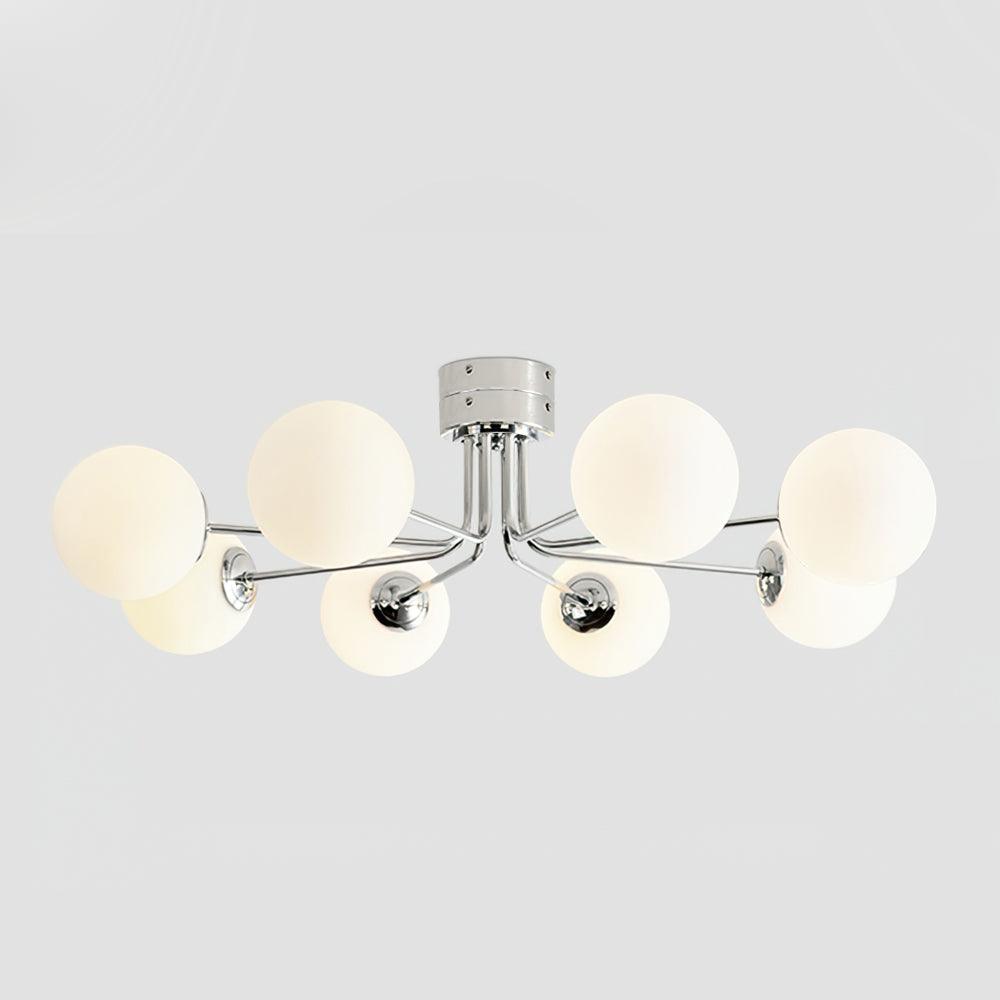 Lanta Ceiling Light Metal Glass Multi-Head Flush Mount Chrome Gold G9 LED Living Room Dining Room Bedroom Modern Luxury Curved Chandelier Statement Lamp Indoor | Faylight