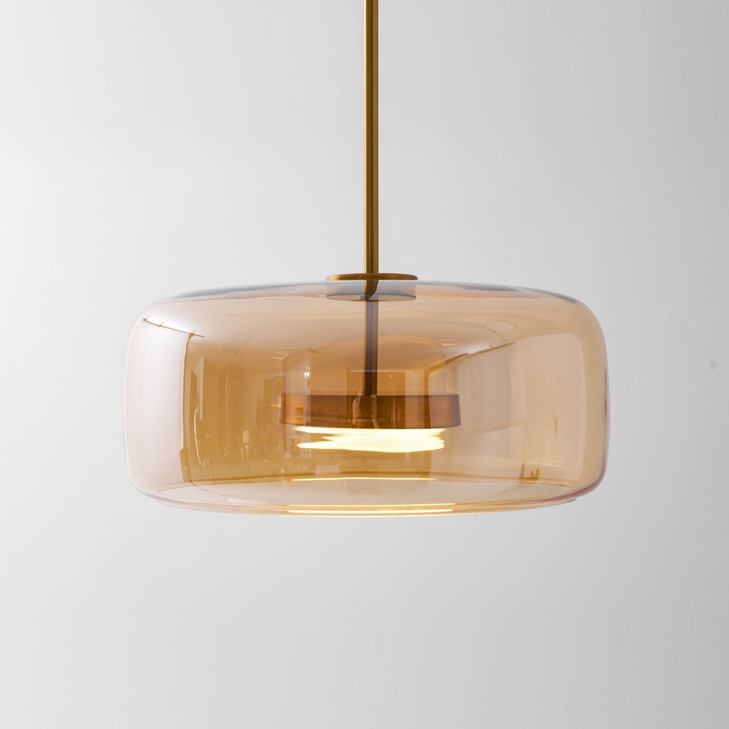 Metro Sphere Glass Pendant Lamp Hand-Blown Smoked Glass Modern Kitchen Island Lighting | Faylight