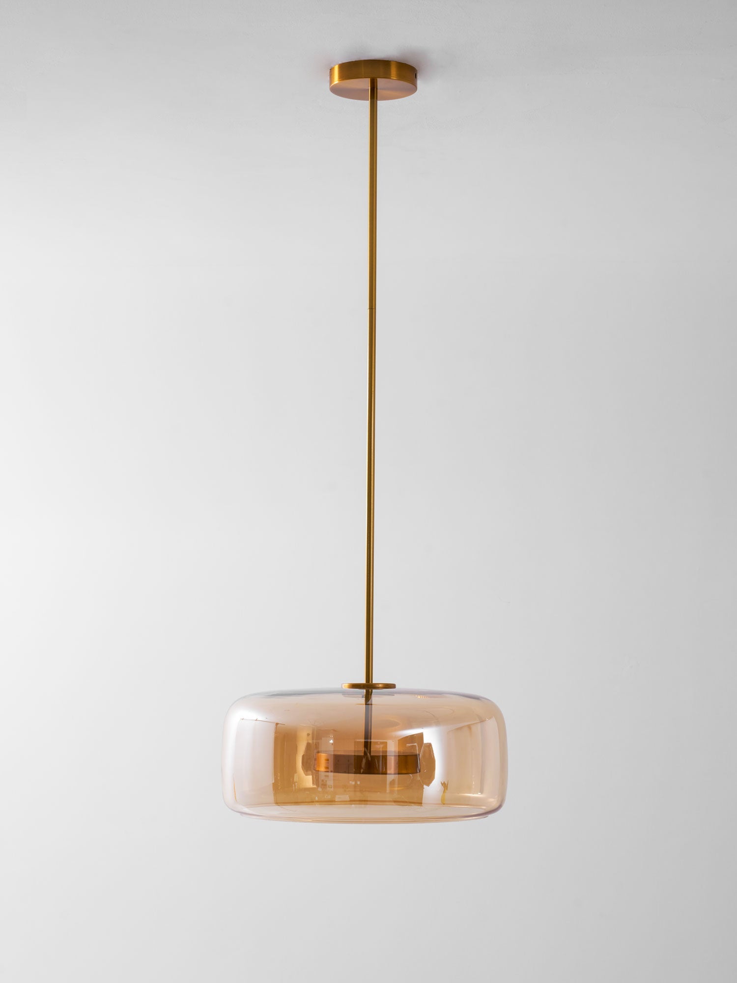 Metro Sphere Glass Pendant Lamp Hand-Blown Smoked Glass Modern Kitchen Island Lighting | Faylight