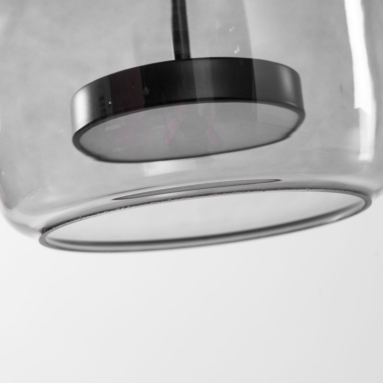 Metro Sphere Glass Pendant Lamp Hand-Blown Smoked Glass Modern Kitchen Island Lighting | Faylight