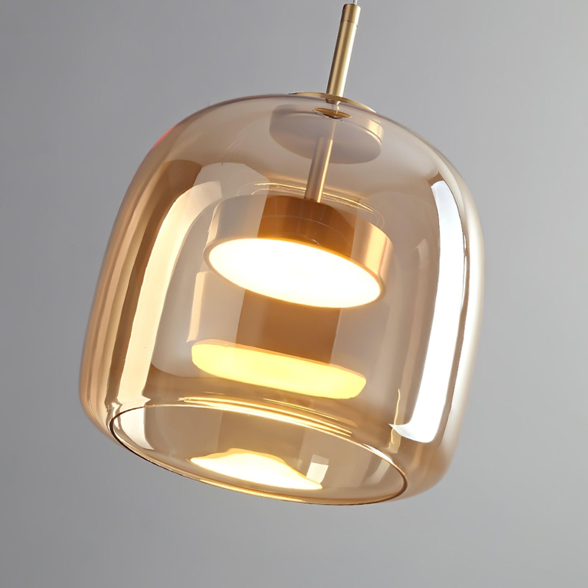 Metro Sphere Glass Pendant Lamp Hand-Blown Smoked Glass Modern Kitchen Island Lighting | Faylight