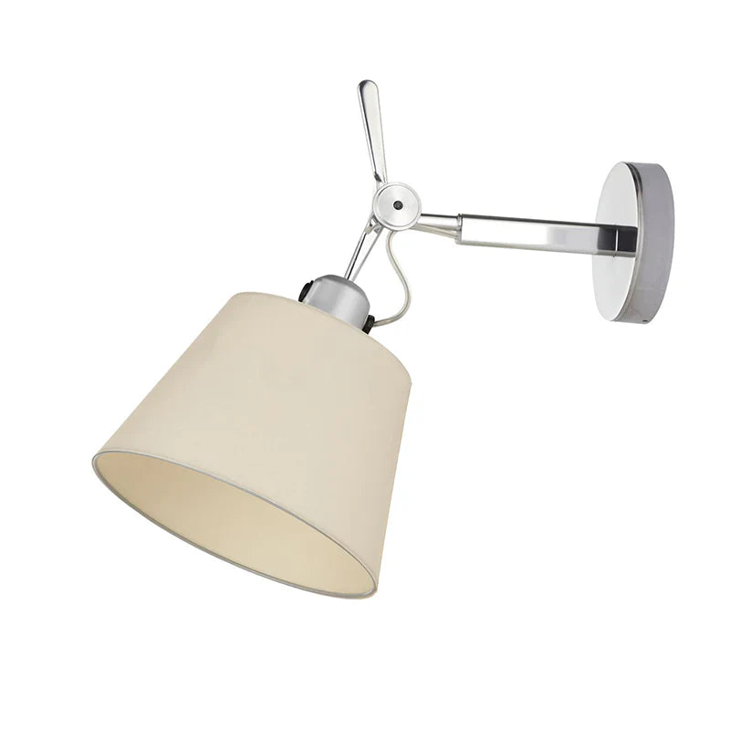 TOLO Adjustable Wall Lamp Fabric Shade Aluminum Arm E27 Bedroom Living Room Study Reading Light Modern | Faylight