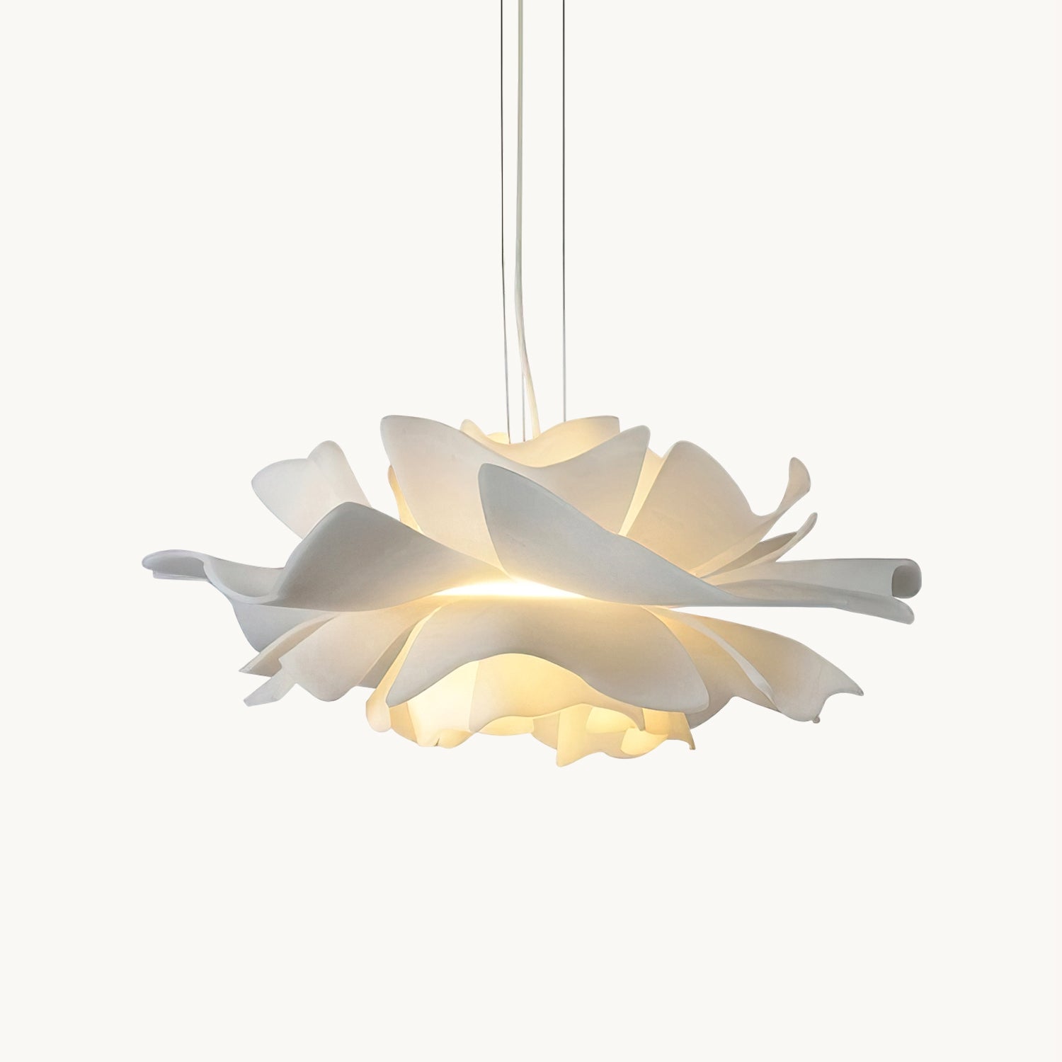 White Lotus Pendant Light Modern Acrylic Sculptural Nordic Dining Room Living Room | Faylight