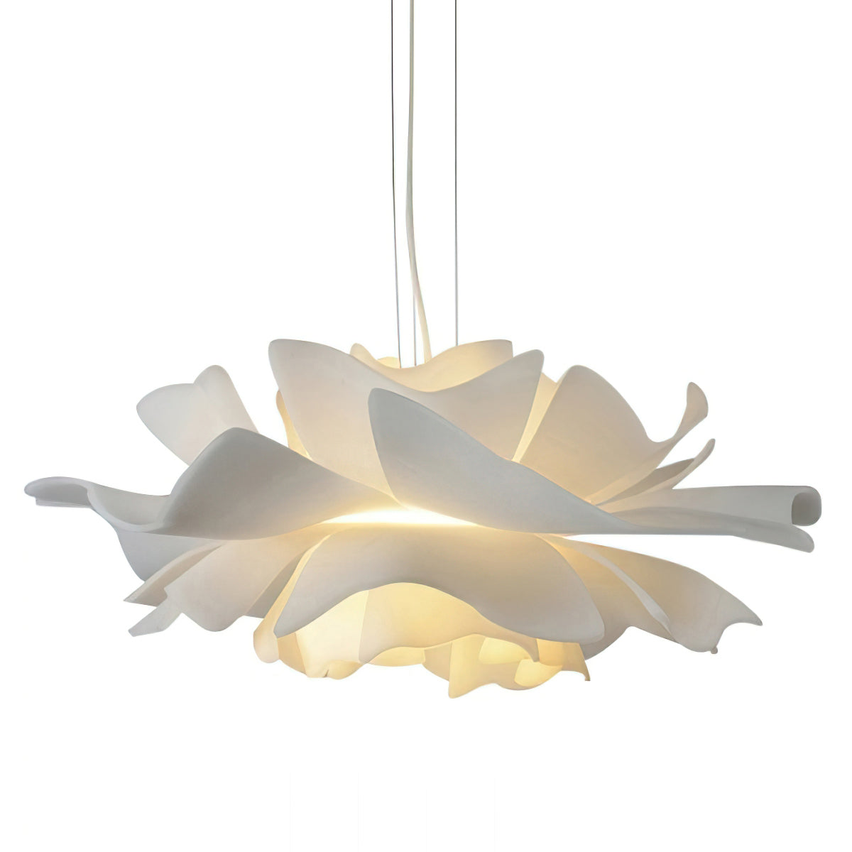 White Lotus Pendant Light Modern Acrylic Sculptural Nordic Dining Room Living Room | Faylight