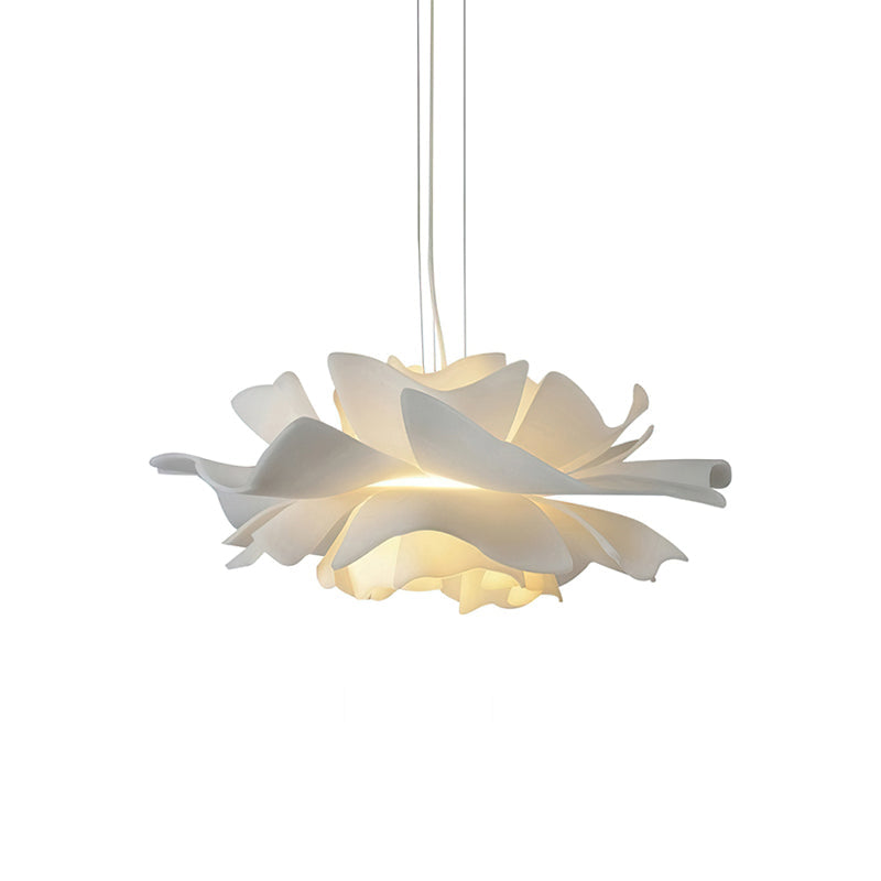 White Lotus Pendant Light Modern Acrylic Sculptural Nordic Dining Room Living Room | Faylight