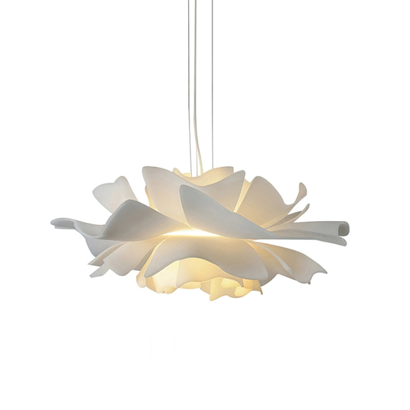 White Lotus Pendant Light Modern Acrylic Sculptural Nordic Dining Room Living Room | Faylight