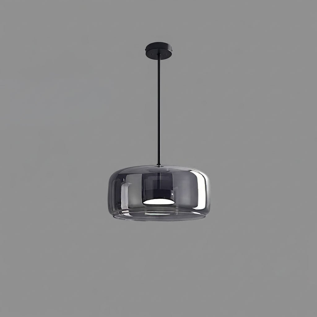 Metro Sphere Glass Pendant Lamp Hand-Blown Smoked Glass Modern Kitchen Island Lighting | Faylight